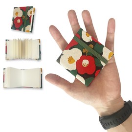 Waveaura Mini Travel Watercolour Sketchbook 6x6 cm Pocket Watercolor Book with Fabric Cover 300gsm 140lb, 20 Sheets (300gsm Sketchbook - Spring Cat 1 pc)