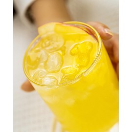 LUXU Drinking Glasses 19 oz, Thin Highball Glasses Set of 4,Clear Tall Glass Cups For Water, Juice, Beer, Drinks, and Cocktails and Mixed Drinks