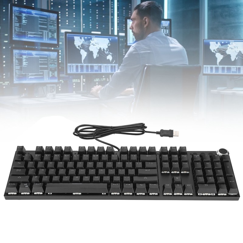 Mechanical Keyboard Wired Gaming Support Backlight Green Axis Keyboard with