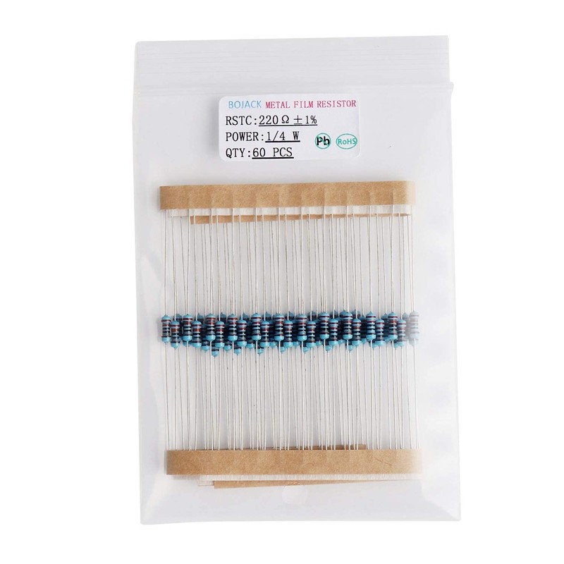 BOJACK 630 Pcs 17 Values Resistor Kit 0 Ohm-1M Ohm