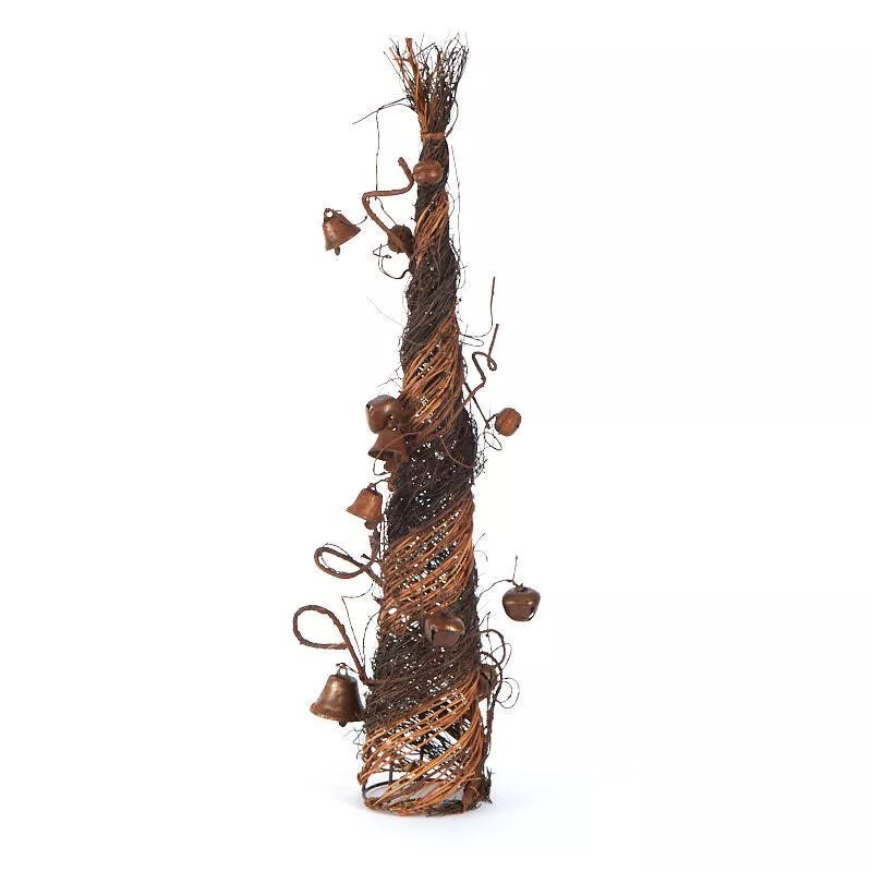 Factory Direct Craft Grapevine Cone 22" Tree with Rustic Jingle