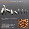 SVAAR 500PCS Non Insulated Butt Connectors 6-26 Gauge Butt Splice
