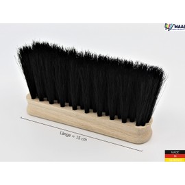 MAAJ MEHLBESEN/TISCHBESEN 15cm MIT ROSSHAAR BESTÜCKUNG SCHWARZ ODER HELL FALB - Made IN Germany (schwarz-Black)