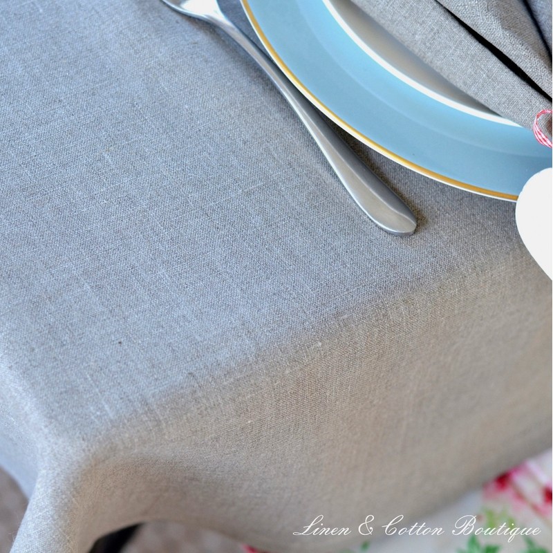 Linen & Cotton Florence Luxury Tablecloth with Hemstitch - 100%