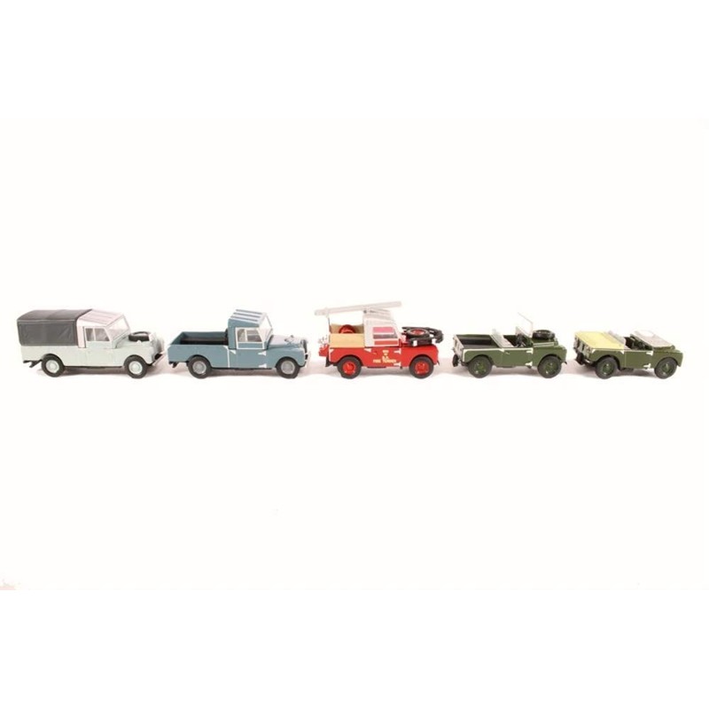 Oxford Diecast 76SET17E Land Rover 5 Piece Set