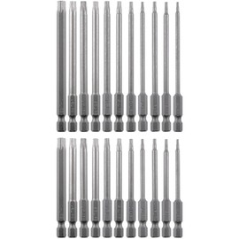 YRAKOZIN 22-Piece Torx Screwdriver Set, Magnetic Torx Bit Set, T6/T7/T8/T9/T10/T15/T20/T25/T27/T30/T40 Electric/Hand Screwdriver Bit Set (75 mm + 100 mm)