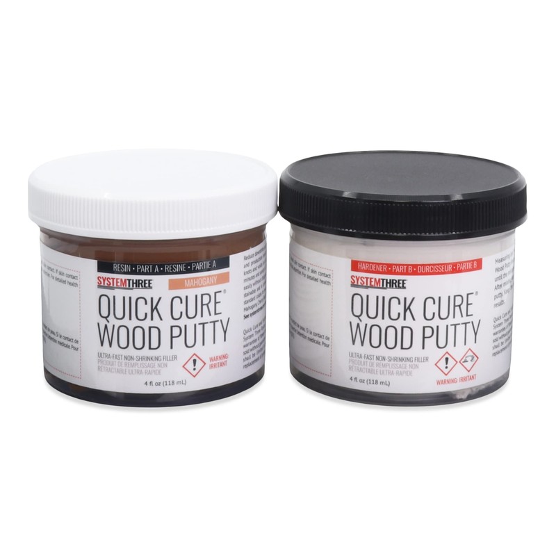 System Three Quick Cure Putty, Mahogany, 8-oz Kit