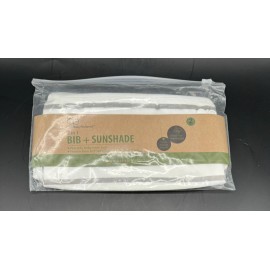 BP-Baby Preferred Drool Pads & Sun Shade White Star Print For Baby Carrier *NIP*