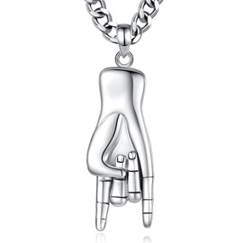 INFUSEU St Christopher / St Michael / St Benedict / Holy / Virgin Mary Medal Jesus Cross 7 Archangel Seal 925 Sterling Silver Pendant for Men Women Sacred Religious Amulets, Sterling Silver