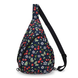 HUA ANGEL Sling Backpack for Women Men Anti-Water Front Pack Chest Bag Over Shoulder Bag Crossbody Daypack Lightweight Sport Work Travel Study Outdoor Running