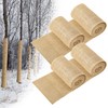 UCandy 4PCS Natural Jute Burlap Tree Protector Wraps, 4.7" x