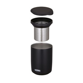 Thermos Vacuum Insulated Tea Tumbler, 16.9 fl oz (500 ml), Stone Black JTB-500FI STB