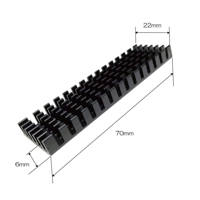 monofive M.2 (2280) SSD Heat Sink Heat Sink (Black) MF-RADI-A1B