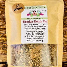 HERB MAN TEAS DRINKERS DETOX TEA - Detoxes the liver and reduces alcohol cravings.