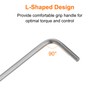 QUARKZMAN 4 Pieces Ball End Hex Key 2.5mm L Shape