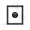 7x5 Black Ornate Photo Frame With White Mat For 6x4