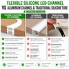 Silicone LED Channel 16.4FT, Flexible Neon Tube Light Cover for