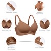 DEANGELMON Scalloped V Neck Wireless Bras for Women Seamless No