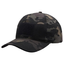 Foetest Adjustable Baseball Cap Sport Hat Cloth Cap Tactical Hat Army Military Cap Black