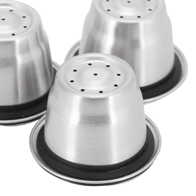 Coffee Capsule Set Stainless Steel Reusable Refillable Capsule Fit for