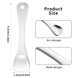 WY LIGHTING LEVEL 3Pcs Mini Skin Care Spoons Reusable Cosmetic Scoop Massage Metal Makeup Spatula Face Cosmetic Applicator Scoop Beauty Cosmetic Tool for Cream Lotions Moisturizers Mixing (3 Silver)