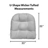 RSH DECOR: Sunbrella Tufted Wicker U-Shape Cushions Set of 2