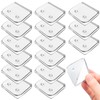 Binxus 15 Pcs Clear Shower Curtain Clips Self-Adhesive Shower Splash