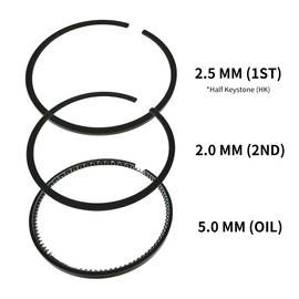 Riken Piston Ring Set Oversize (+0.50mm) 76.3mm for KUBOTA V1512