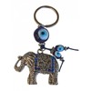 Feng Shui Import Elephant with Blue Evil Eye Protection Keychain