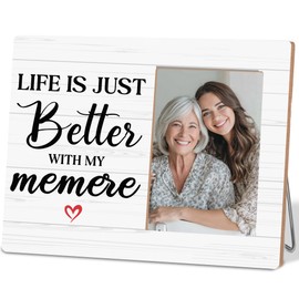 Memere Picture Frame,Gifts for Grandma,Life Is Better with My Memere Photo Frames for Desk Tabletop Decor