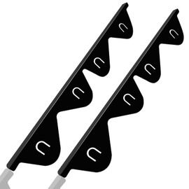 Stove Gap Covers Stainless Steel,2-Pack Stove Gap Filler, Easily Adjustable Length, Length 13.8"to 27.5", Width 0.79", Suitable for Kitchen, Easy to Clean, Heat Resistant, Convenient Storage (BLack)