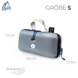 MNT10 packing bags with compression S, M, L, XL, packing cubes with loop as suitcase organiser, light compression bag for backpack, clothes bags as luggage organiser for travel., 01 - Grey