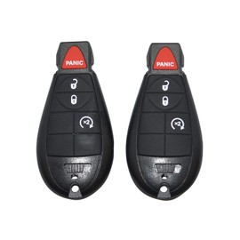 Replacement Remote Start Fobik Keyless Key Fob Transmitter 4 BTN for Dodge Jeep FCC ID: IYZ-C01C M3N5WY783X,by AUTOKEYMAX (Pair)