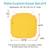 NettyPro Patio Chair Seat Cushion Covers Set 4, Waterproof Outdoor