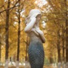 GENUINQ Mermaid Statue Large Size 37 Inch Magnesium Oxide Sculpture