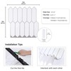 CRE8TIVE 4 Sheets White Long Hexagon Peel and Stick Backsplash