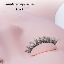 3 Paar Ersatz-Augenlider für Mannequin-Kopf, Wimpernverlängerungs-Übungs-Abnehmbare Augenlider mit Wimpern für Wimpern-Trainings-Übungs-Make-up (Rosa)