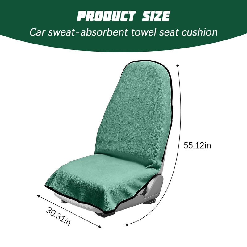 55.12 x 29.53 Inch Terry Cloth Car Seat Cover, Mint