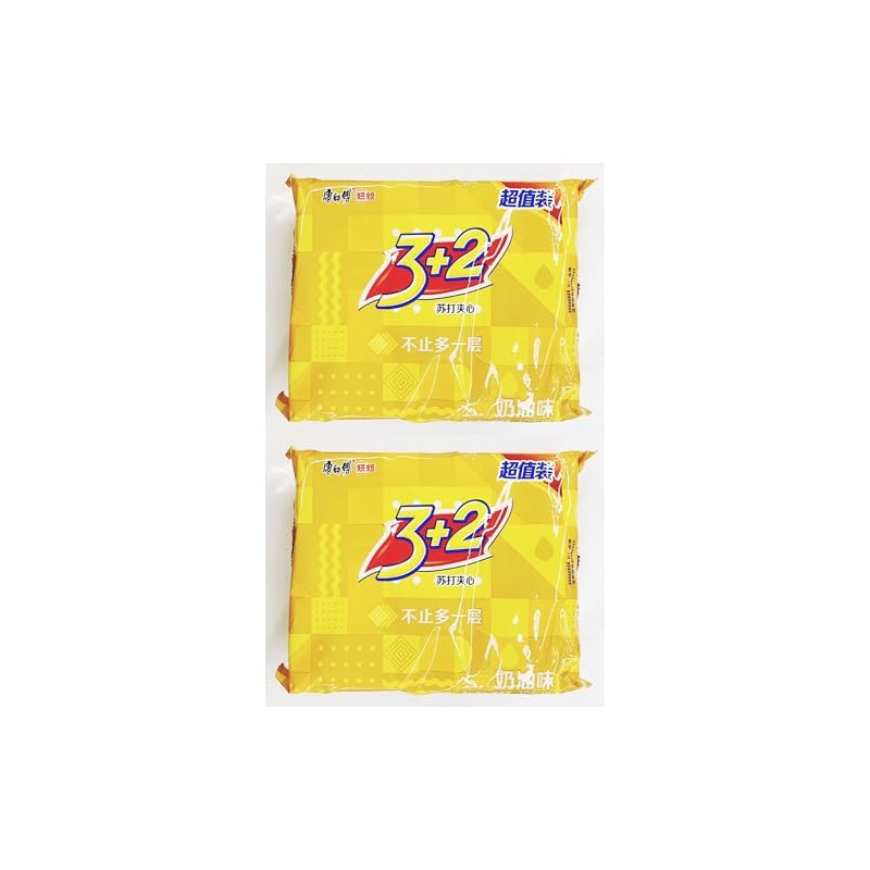 Sandwich Crackers(Cream),3+2 Milk Flavor Crackers Snacks, Value Pack, 375g, 2