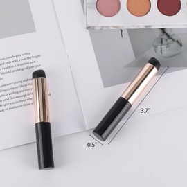 2Pcs Silicone Lip Brush With Round Heads Reusable Lip Mask Applicator for Natural Blending-No Lid(Black)