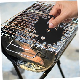 Mipcase 2Pcs Stainless Steel Grill Scraper Tool Durable Cleaning Scraper for Grill Flossing Quick Cleaning for Barbecue Use