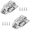 2 Pack Metal Duck-Billed Box Hasp Lock Toggle Latch Catch,