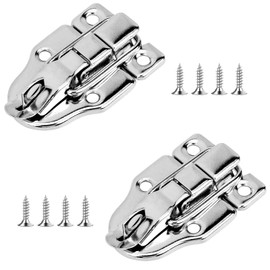 2 Pack Metal Duck-Billed Box Hasp Lock Toggle Latch Catch, Box Latch Toolbox Latch, Toggle Latch with Padlock Hole, Metal Duckbilled Hasp Latch, Toolbox Clasp Buckle Latch