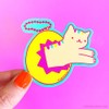 Cat Virtual Pet 90s Y2K Vinyl Sticker
