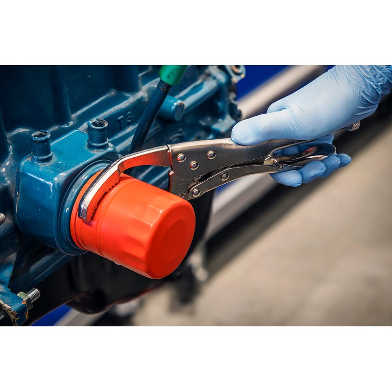 Sealey Oil Filter Locking Plier Angled, 45-130mm - AK6423