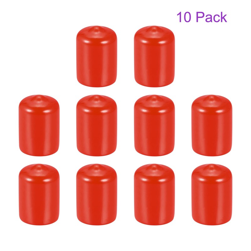 DMiotech 10pcs 15mm ID Red Rubber End Cap Bolt Protector