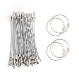 KLEHOPE Keyrings & Keychains, 65 Pieces Keyring Loop, Keyrings Stainless Steel, Wire Keychain Sturdy and Durable can be Used for Travel, Adventure, Camping, Picnic