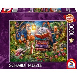 Schmidt Spiele 59779 Forest Stories at Night 1000-Piece Jigsaw Puzzle, Multi-Coloured