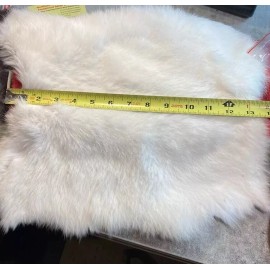 Rabbit Fur Pelt White/Off White Genuine Leather Soft Single Pelt # 1 grade. big
