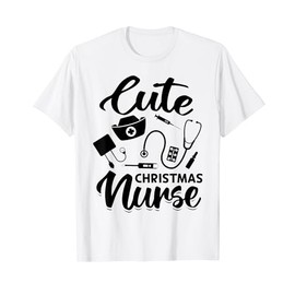 Cute Christmas Nurse T-Shirt, White